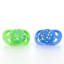 Fopspenen 0-6m 2 Stuks Blue/Green | Blauw/Groen