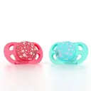 Sucettes 0-6m 2 Pièces Peach/Turquoise | Pêche/Turquoise