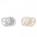 Sucettes 0-6m 2 Pièces Pastel Grey/Beige | Gris/Beige