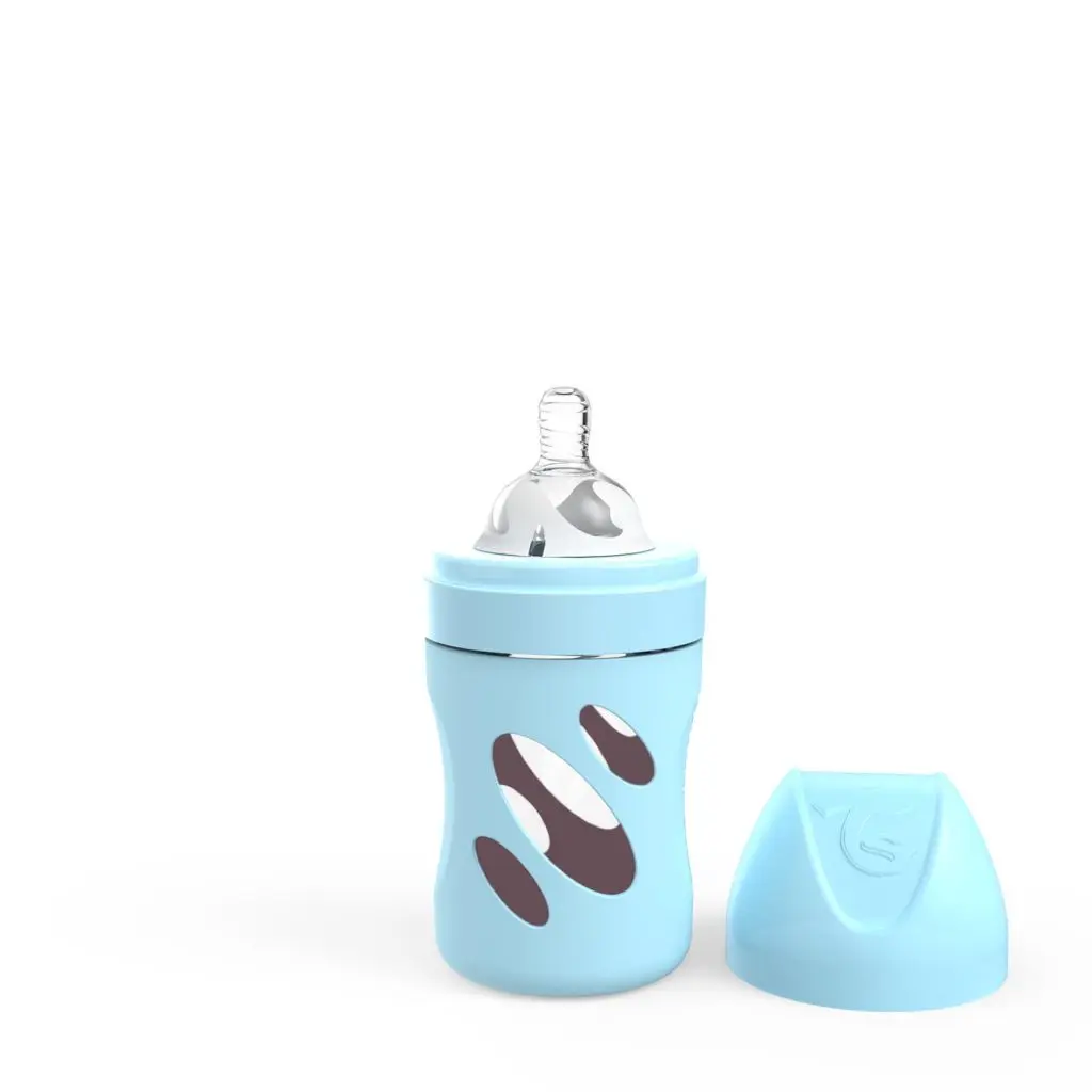 Fles Glas 180ml Pastel Blue | Blauw