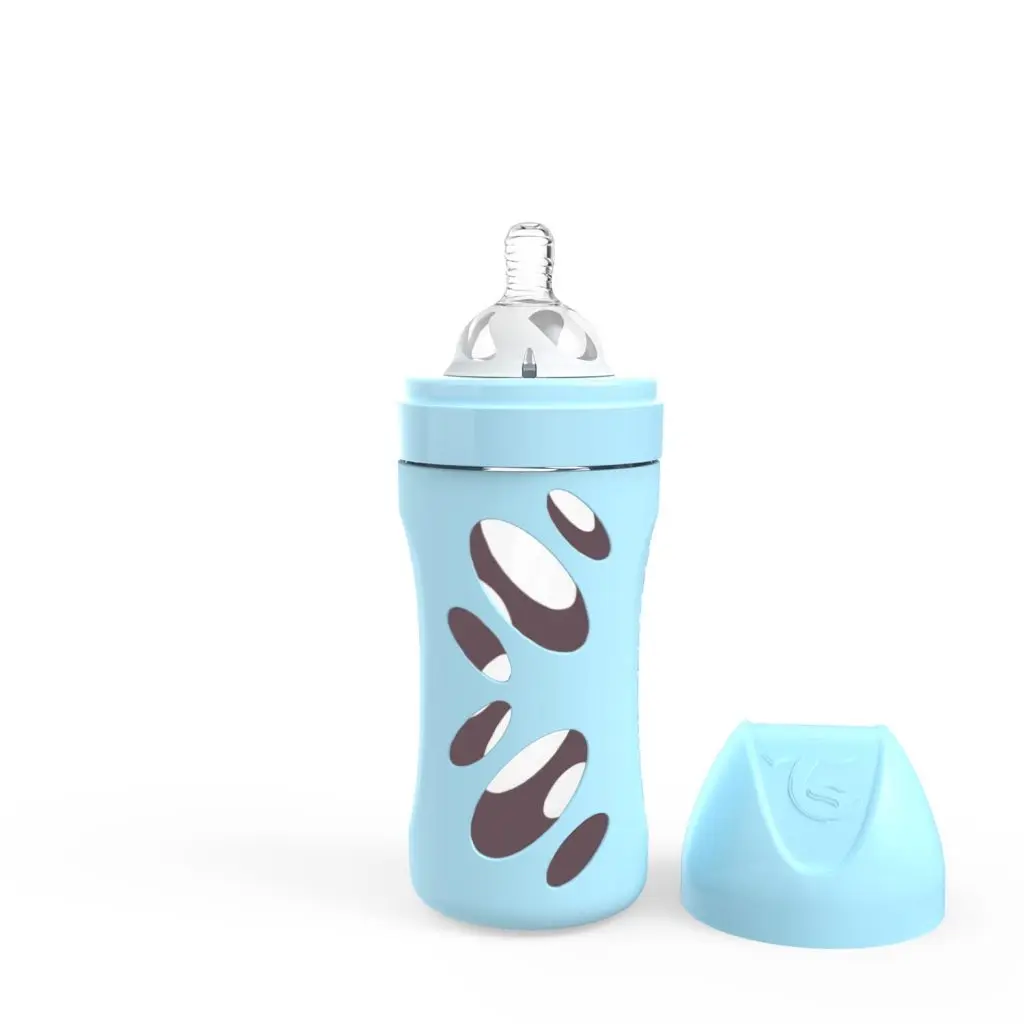 Baby bottle Glass 260ml Pastel Blue | Blue