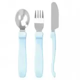 Bestek Staal 3 Stuks Pastel Blue | Blauw