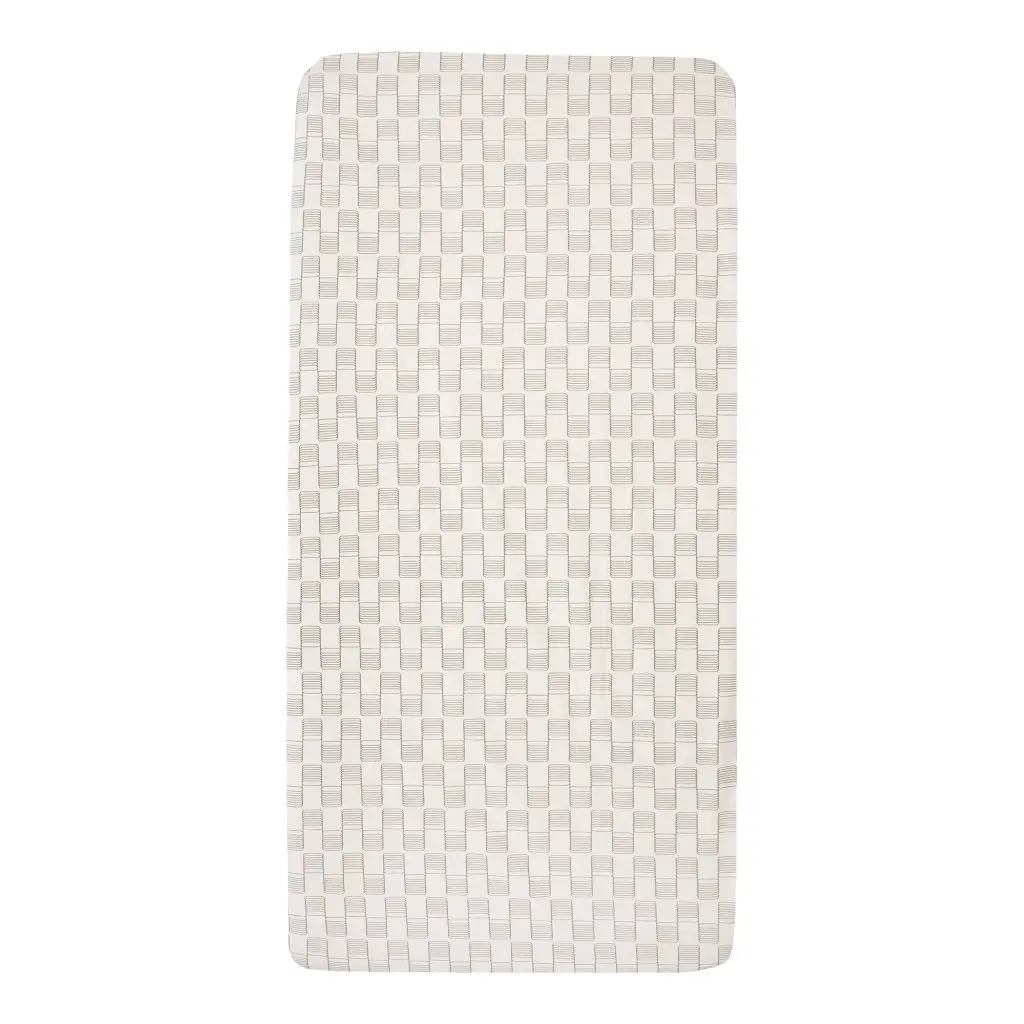 Fitted sheet 40x80cm Sticky Stripes | Offwhite
