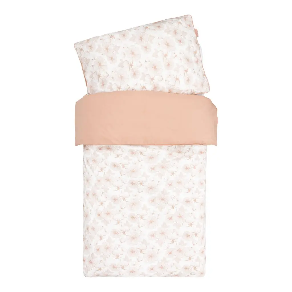 Tuck-Inn Housse de couette 140x200cm Flower Powder | Blanc/Rose