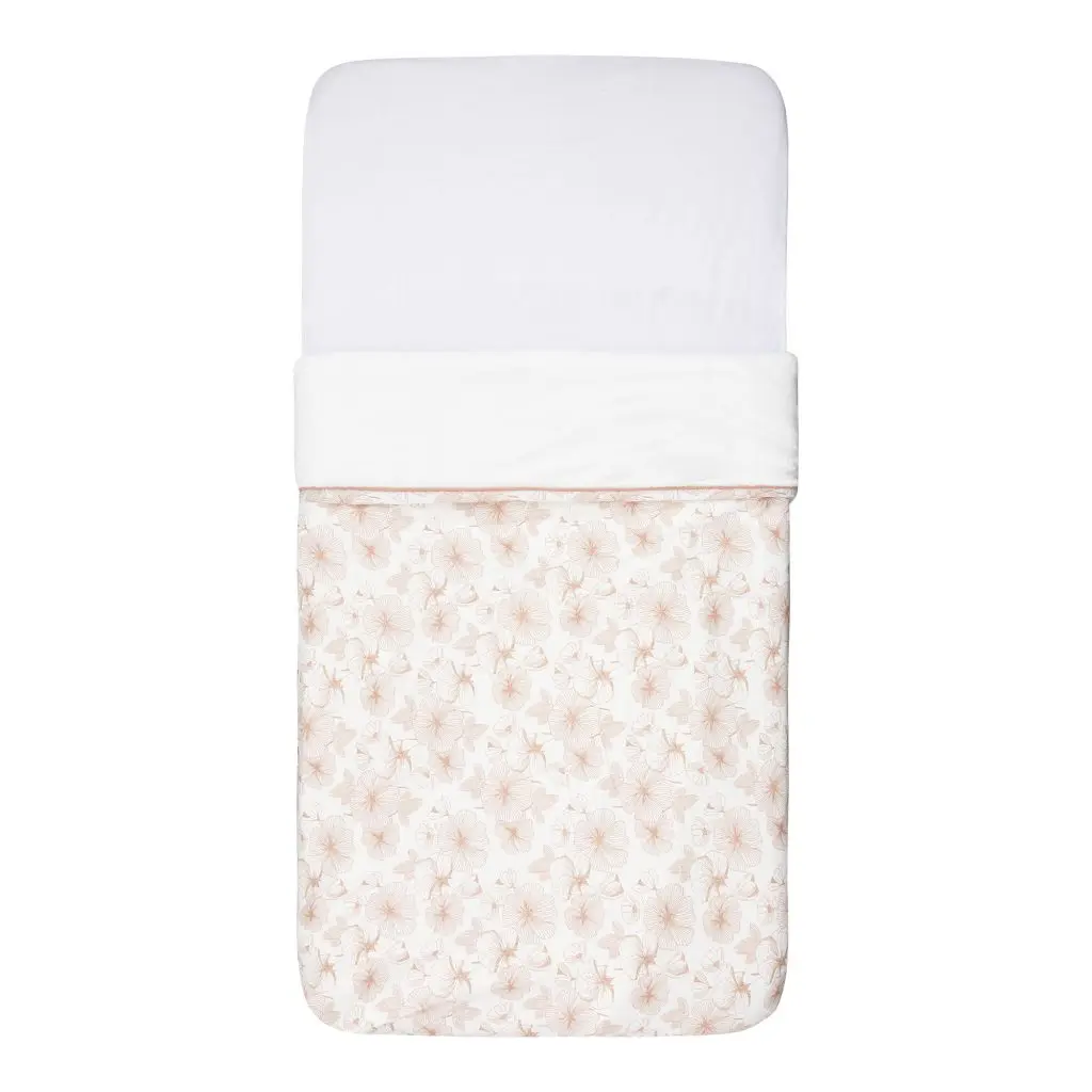 Tuck-Inn Deken 60x120cm/70x140cm Flower Powder | Wit/Roze