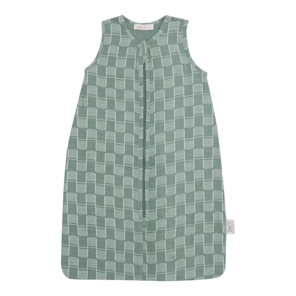 Sleeping bag Summer Muslin 68/80 Sticky Stripes | Green