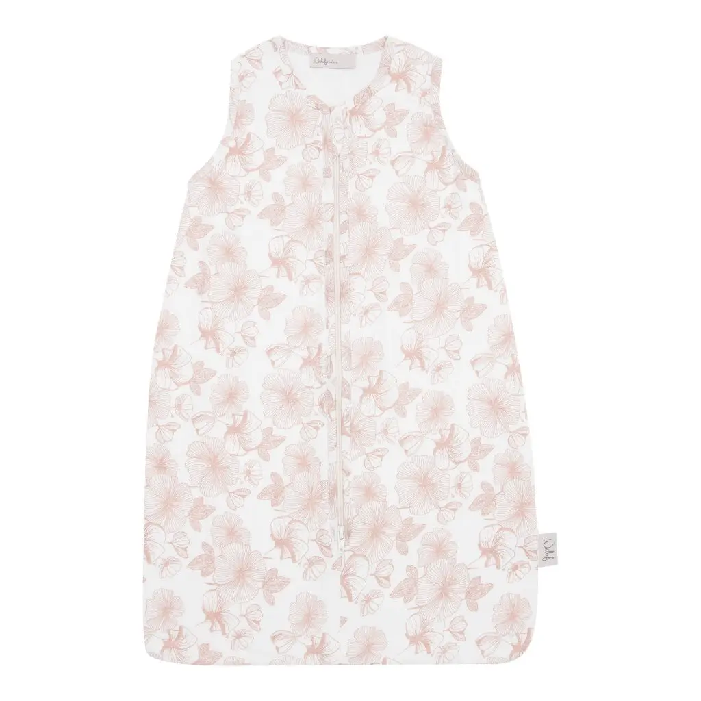 Sleeping bag Summer Muslin 68/80 Flower Powder | White/Pink