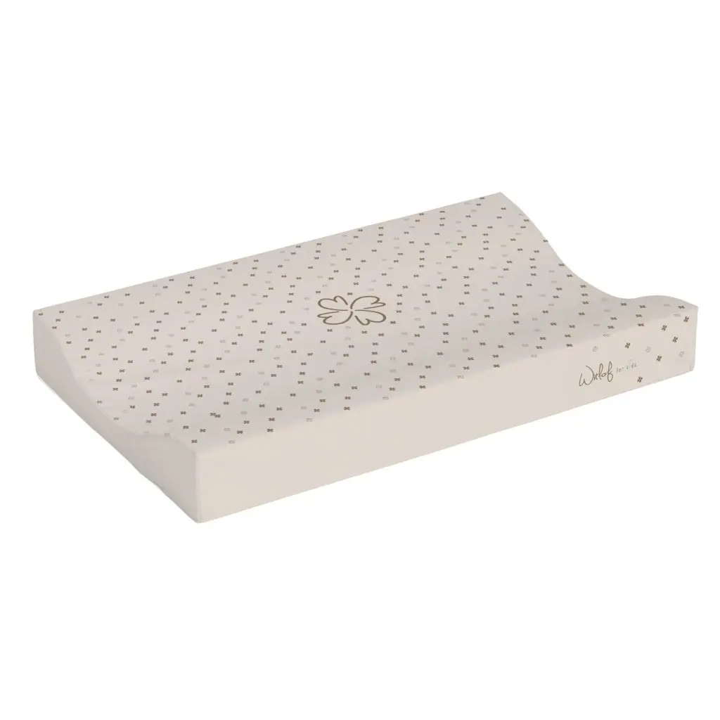 Matelas à langer 72x44cm Allover Print Trèfle Taupe | Ecru