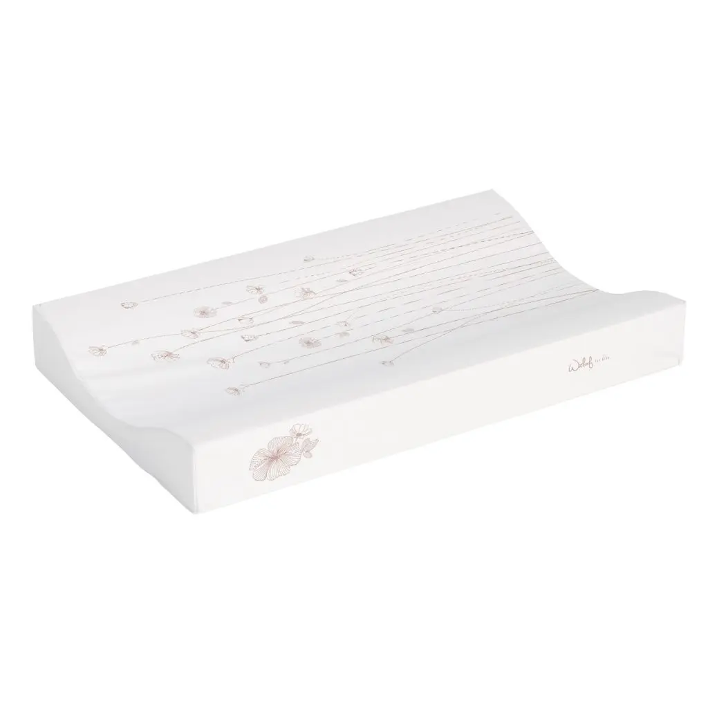 Matelas à langer 72x44cm Flower Powder | Blanc