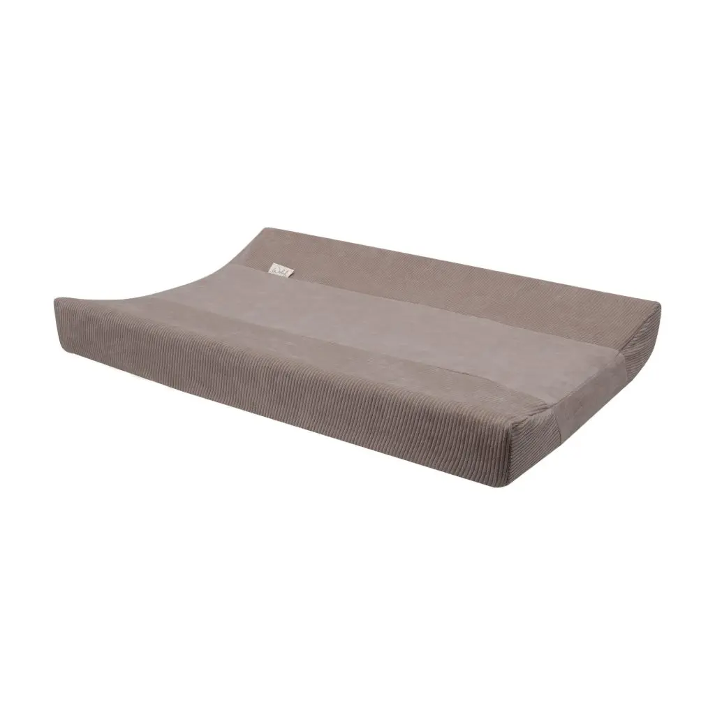 Housse matelas à langer Velvet Rib Warm Grey | Gris