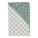 Bathcape Muslin 75x85cm Sticky Stripes | Offwhite/Green
