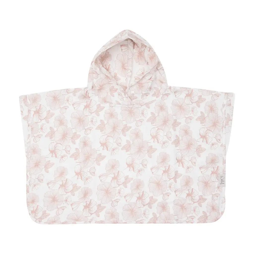Poncho Muslin Flower Powder | White/Pink