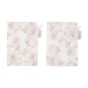 Wash mitts Muslin 2 Pieces Flower Powder | White/Pink