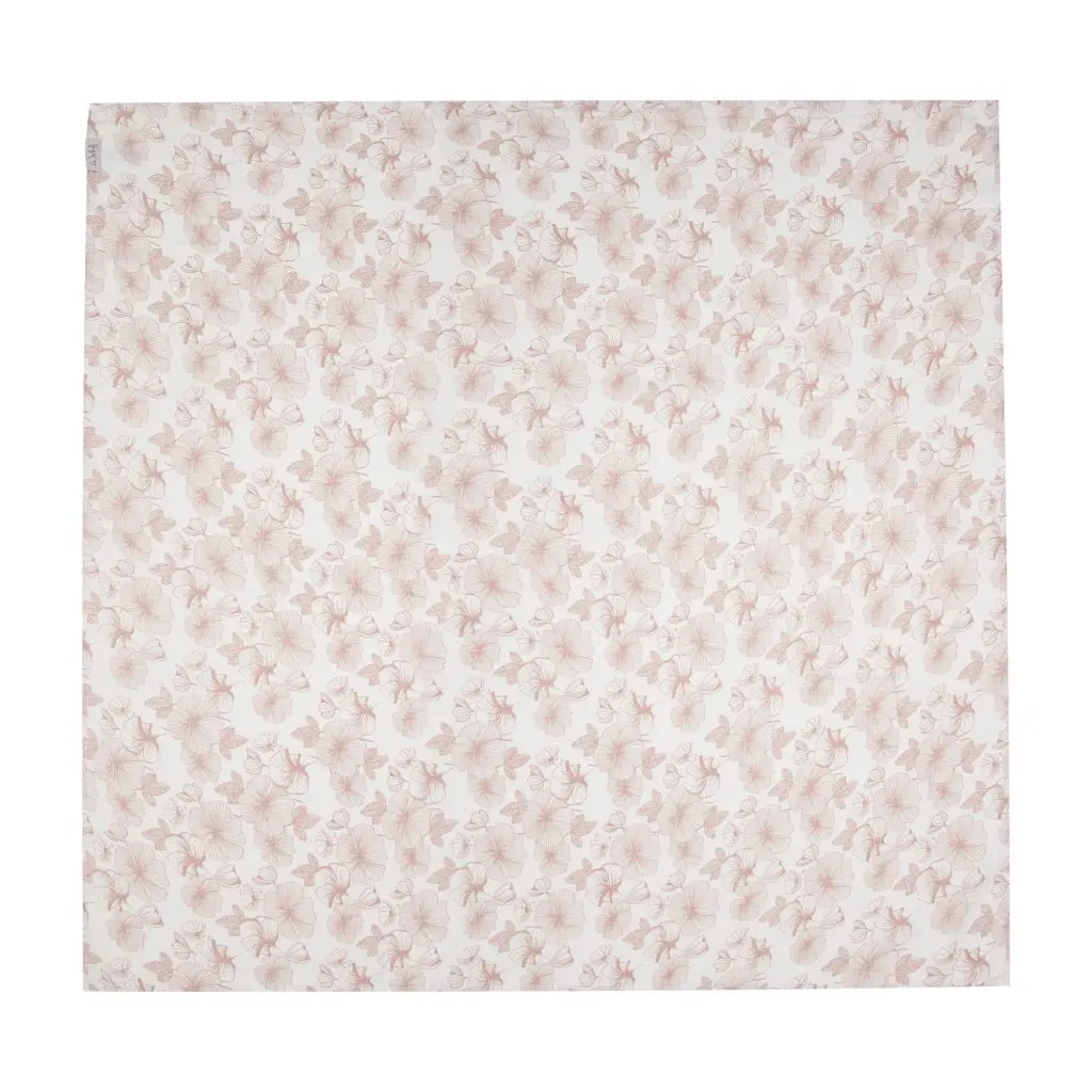 Cloth Muslin 110x110cm Flower Powder | White/Pink
