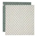 Cloth Muslin 65x65cm 2 Pieces Sticky Stripes | Offwhite/Green