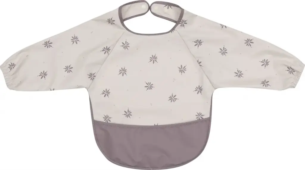Bavoir Manches Longues Little Charm | Ecru
