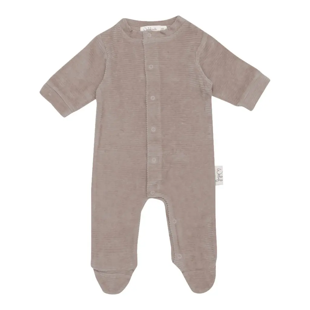 Playsuit Velvet Rib Warm Grey | Grey
