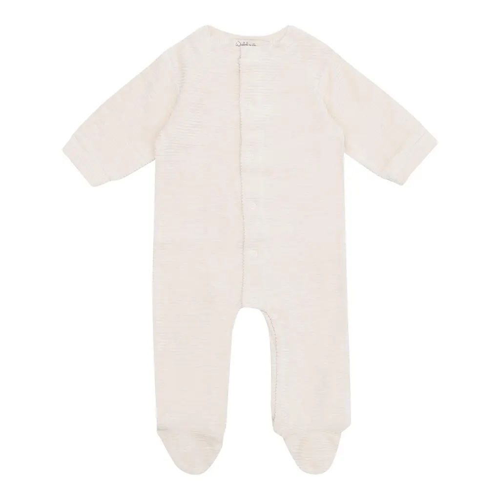 Playsuit Velvet Rib Soft Sand | Ecru