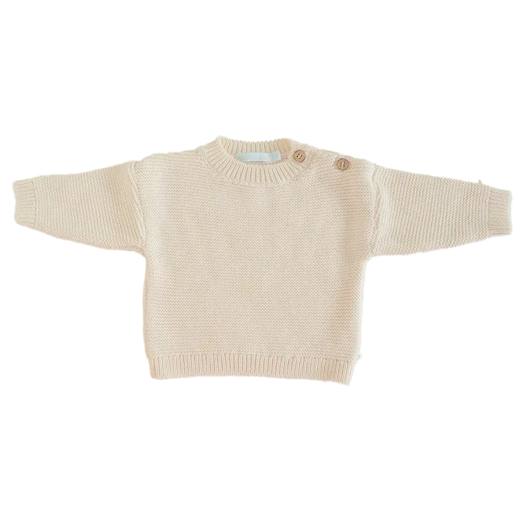 Pullover Gebreid Seedpearl | Ecru