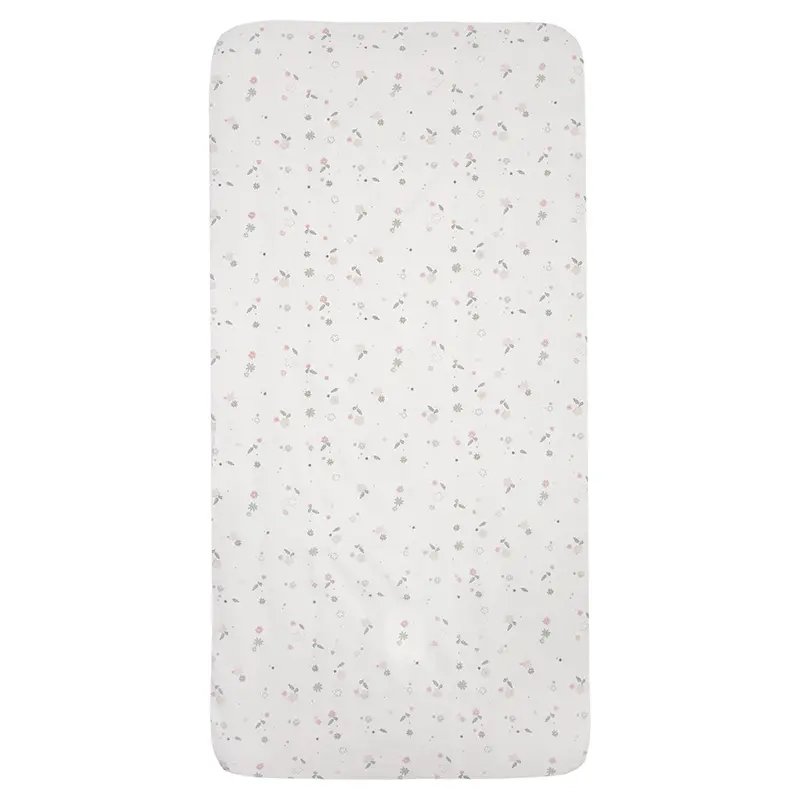 Hoeslaken 70x145cm Vintage Flowers | Ecru  