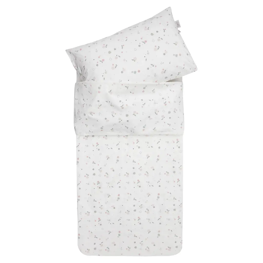 Tuck-Inn Dekbedovertrek 100x135cm Vintage Flowers | Ecru  