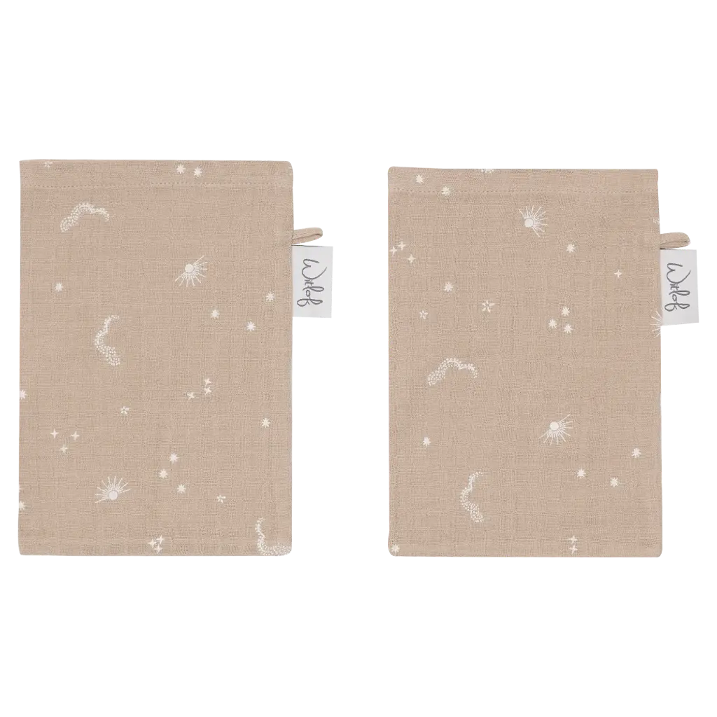Washandjes Tetra 2 Stuks Galaxy Dreams | Ecru
