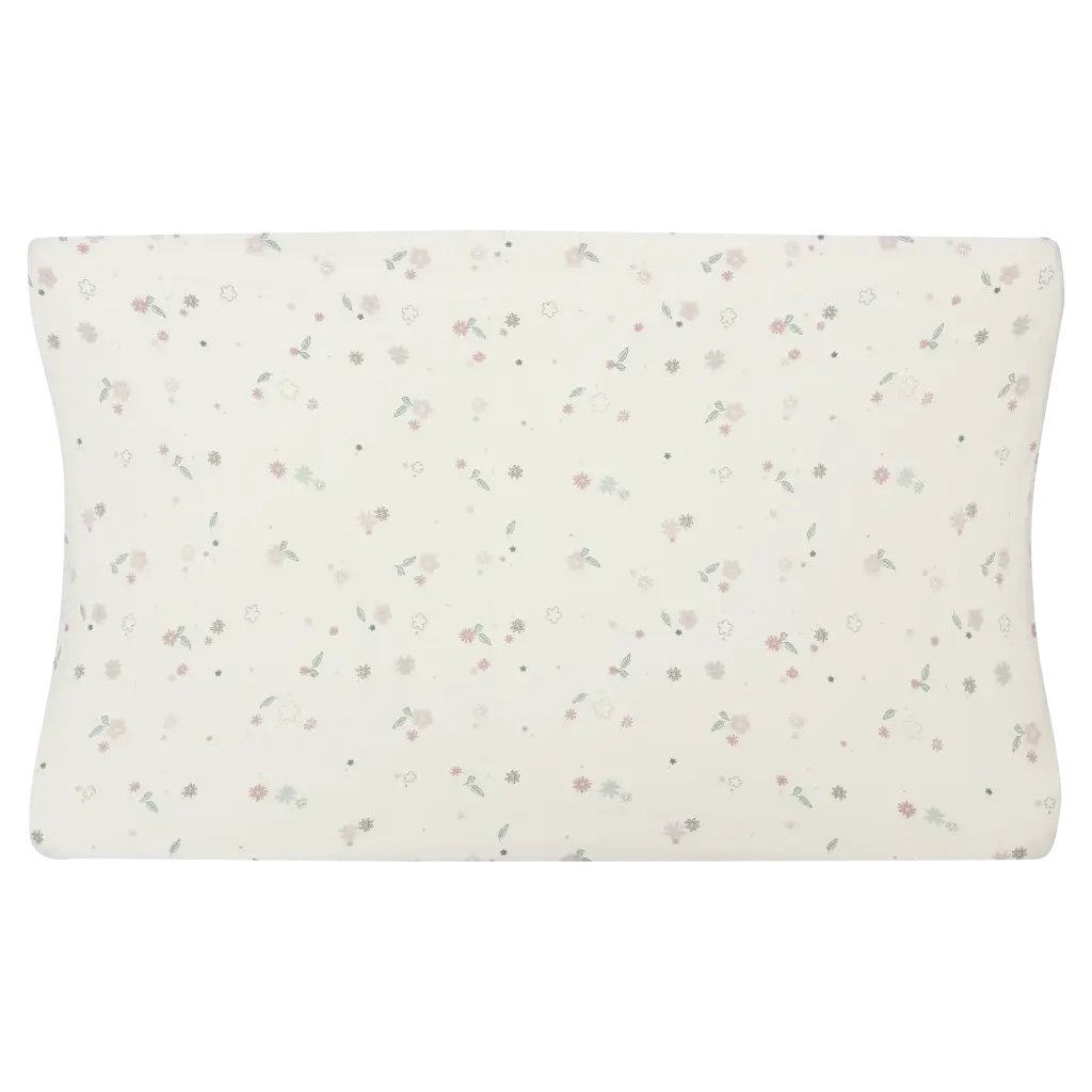 Housse matelas à langer Jersey 70x50cm Vintage Flowers | Ecru