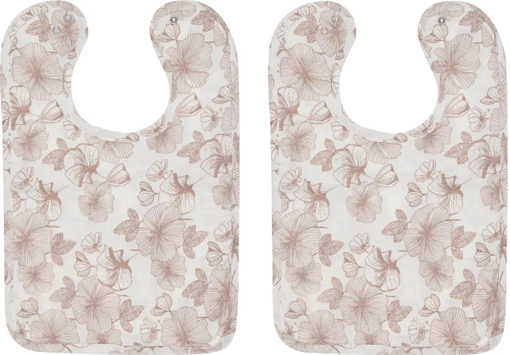 Slabben 2 Stuks Flower Powder | Wit/Roze