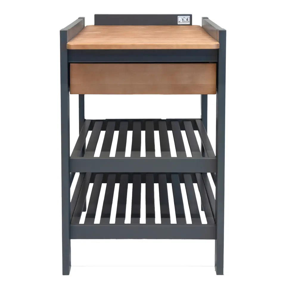 Verzorgingstafel Lars Duo Seal Grey/Teak | Grijs
