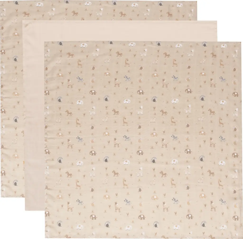 Lingettes Hydrophile 70x70cm 3 Pièces Steppe | Taupe