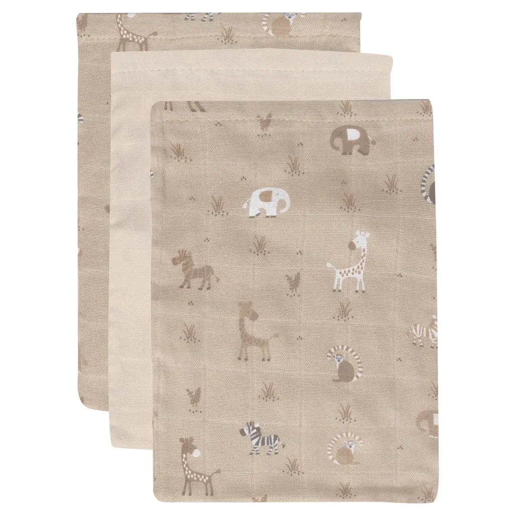 Washandje Tetra 3 Stuks Steppe | Taupe 