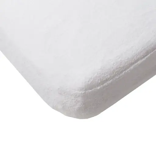 [01123-01] Mattress protector Bamboo 75x95cm | White