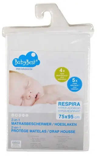 [01138-01] Mattress protector Respira 75x95cm | White
