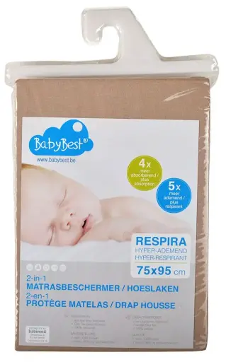[01138-12] Mattress protector Respira 75x95cm | Beige