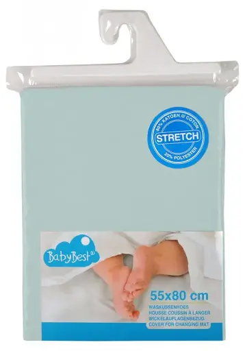[02510-10] Housse matelas à langer Tissu éponge 55x80cm Silky Mint | Menthe