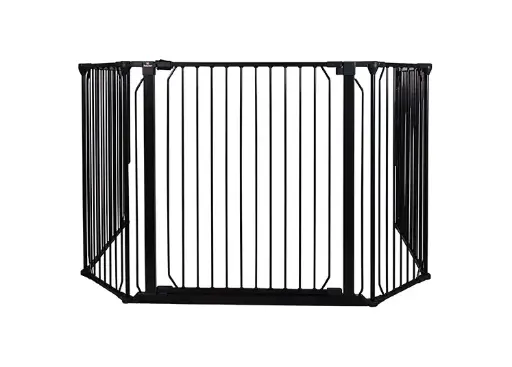 [04762-08] Safety gate Steel Carl XX Wide | Black