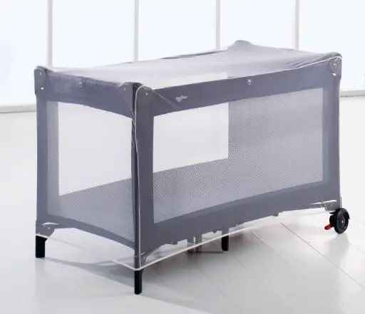 [04069-01] Mosquito net cot | White