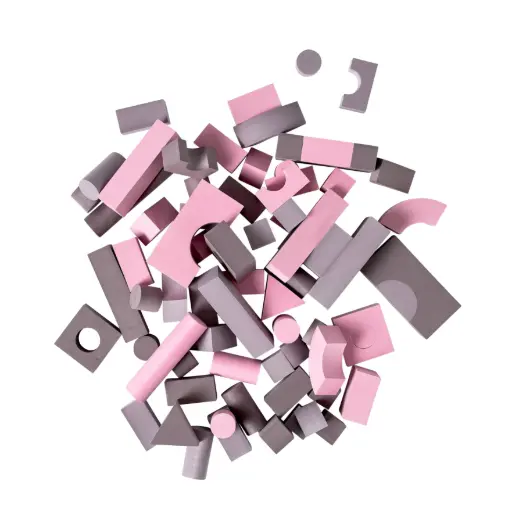 [05245-99] Blocs construction mousse | Rose/Lilas