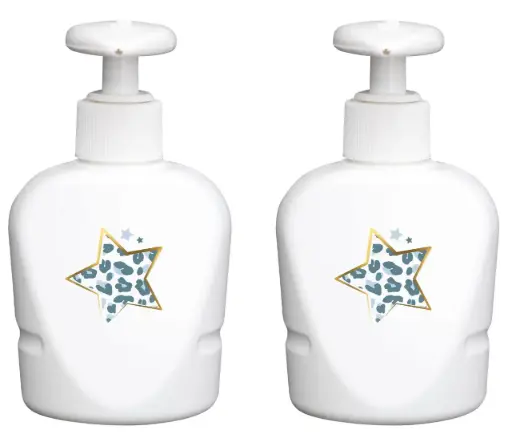 [06204-122] Distributeurs de savon Leopard Blue | Blanc