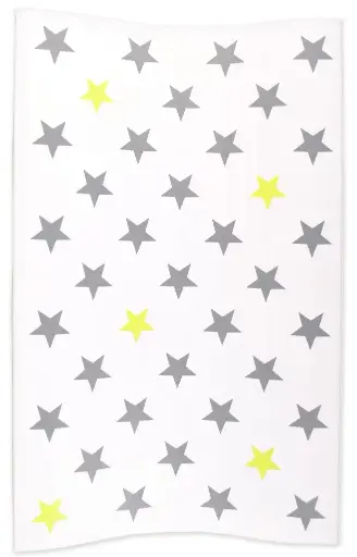 [06800-93S] Changing pad 72x44cm Stars Silver/Lime | White