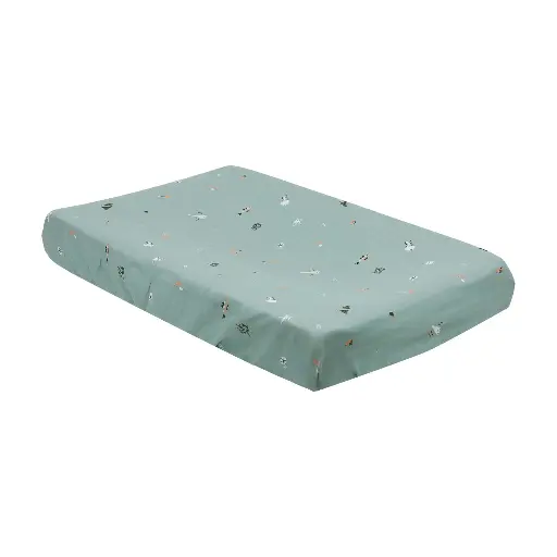 [03029-022] Changing pad cover Muslin Ocean Vibes | Green