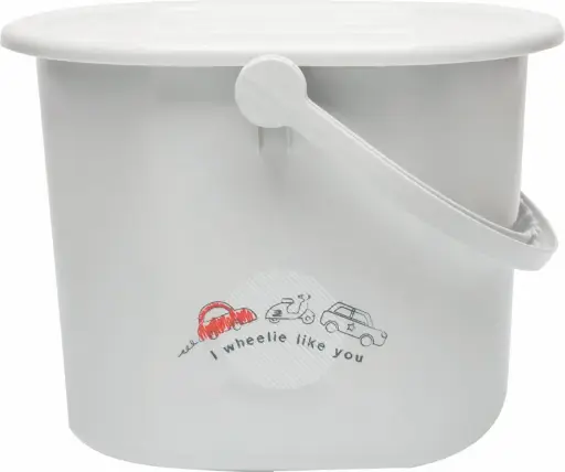 [06161-108] Nappy pail Wheely | Grey