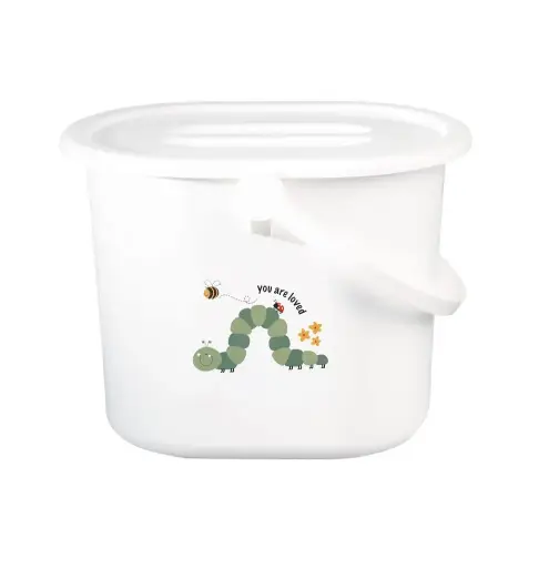 [06161-21] Nappy pail Bohemian Garden | White