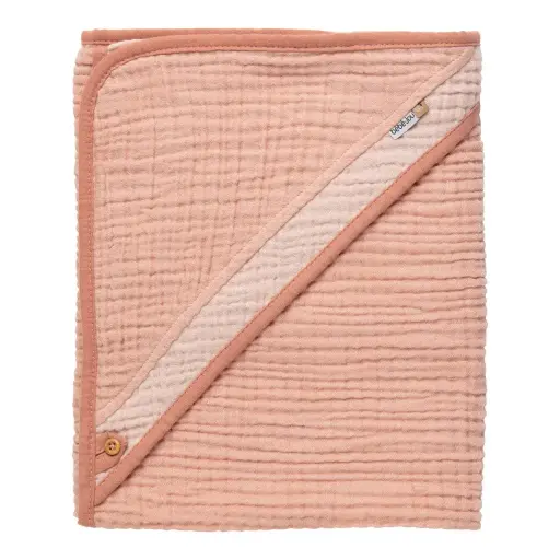 [03049-128] Cape de bain Hydrophile 75x85cm Pure Cotton Pink | Rose