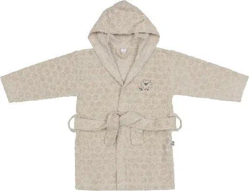 [03016-023] Bathrobe Tiny Sheep | Ecru