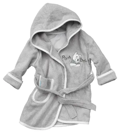 [03016-62] Bathrobe Pooh Bear Grey | Grey
