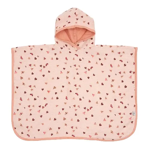 [03017-08] Poncho Muslin Sweet Butterfly | Pink
