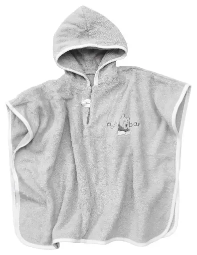 [03017-62] Poncho Pooh Bear Grey | Grey