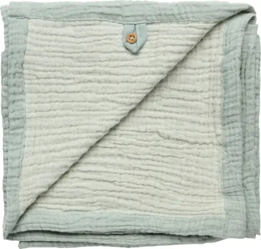 [03031-129] Multi towel Muslin 100x75cm Pure Cotton Green | Green