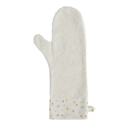 [03057-21] Wash mitt XL Bohemian Garden | Offwhite